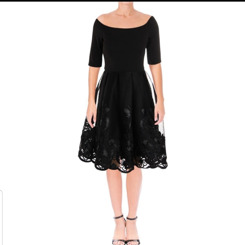 Betsy and Adam off the shoulder midi dress.